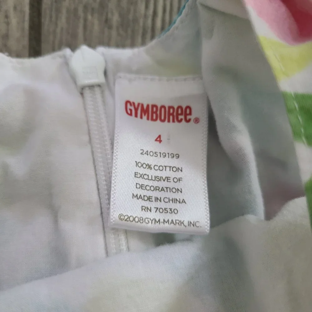 Gymboree Flower Garden Watercolor Party Dress Girls Size 4